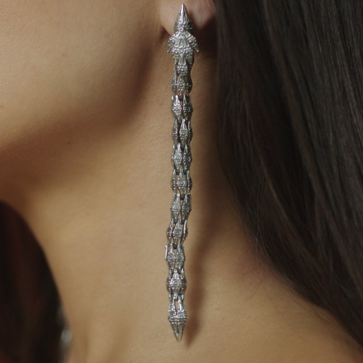 Earrings "Vishap" (long) - Pregomesh