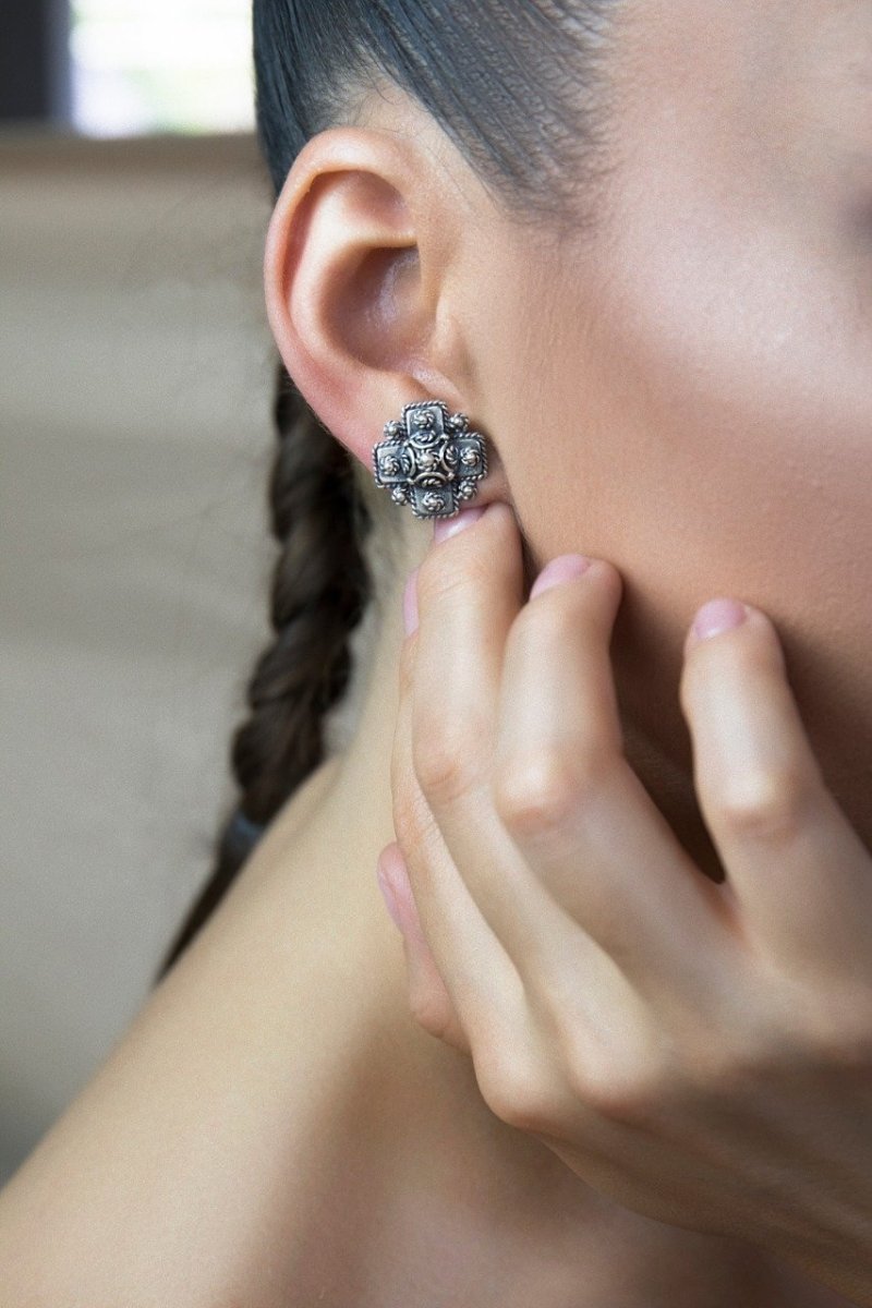 Pin Earrings "Cross" - Pregomesh